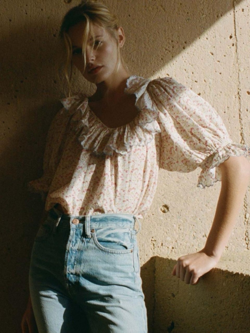 Doen Samara Top in Sunshine Meadow Floral